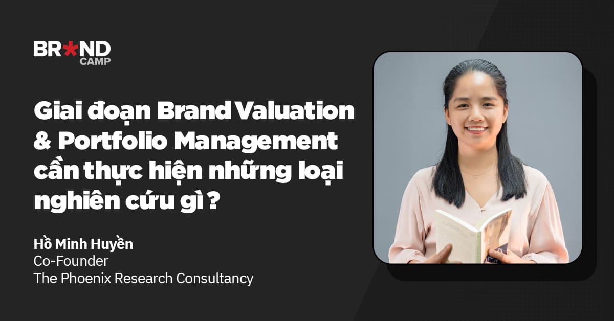 Giai đoạn Brand Valuation & Portfolio Management sẽ cần thực hiện những loại nghiên cứu gì?