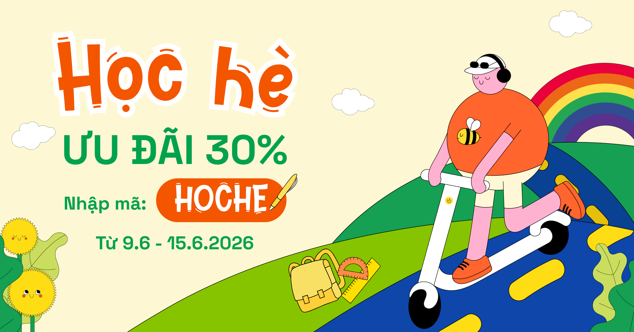 Vui hè hết sức - Học hè hết mình với ƯU ĐÃI 30%