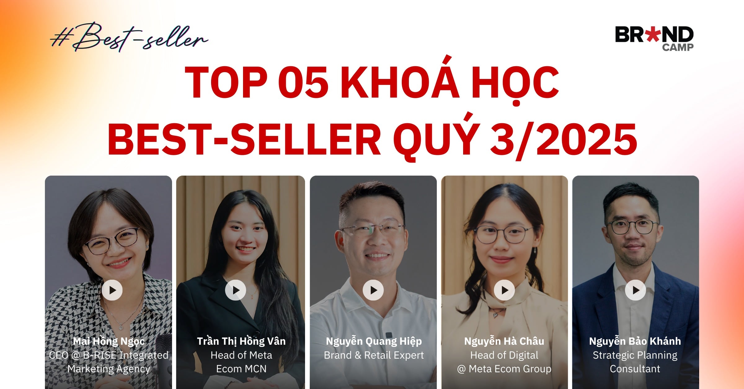 Top 05 Khoá Học Best-seller Trong Quý 03/2025