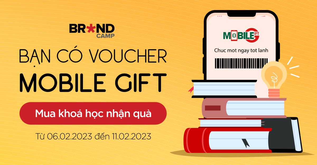 Tặng khóa học Content khi thanh toán bằng voucher Mobile Gift