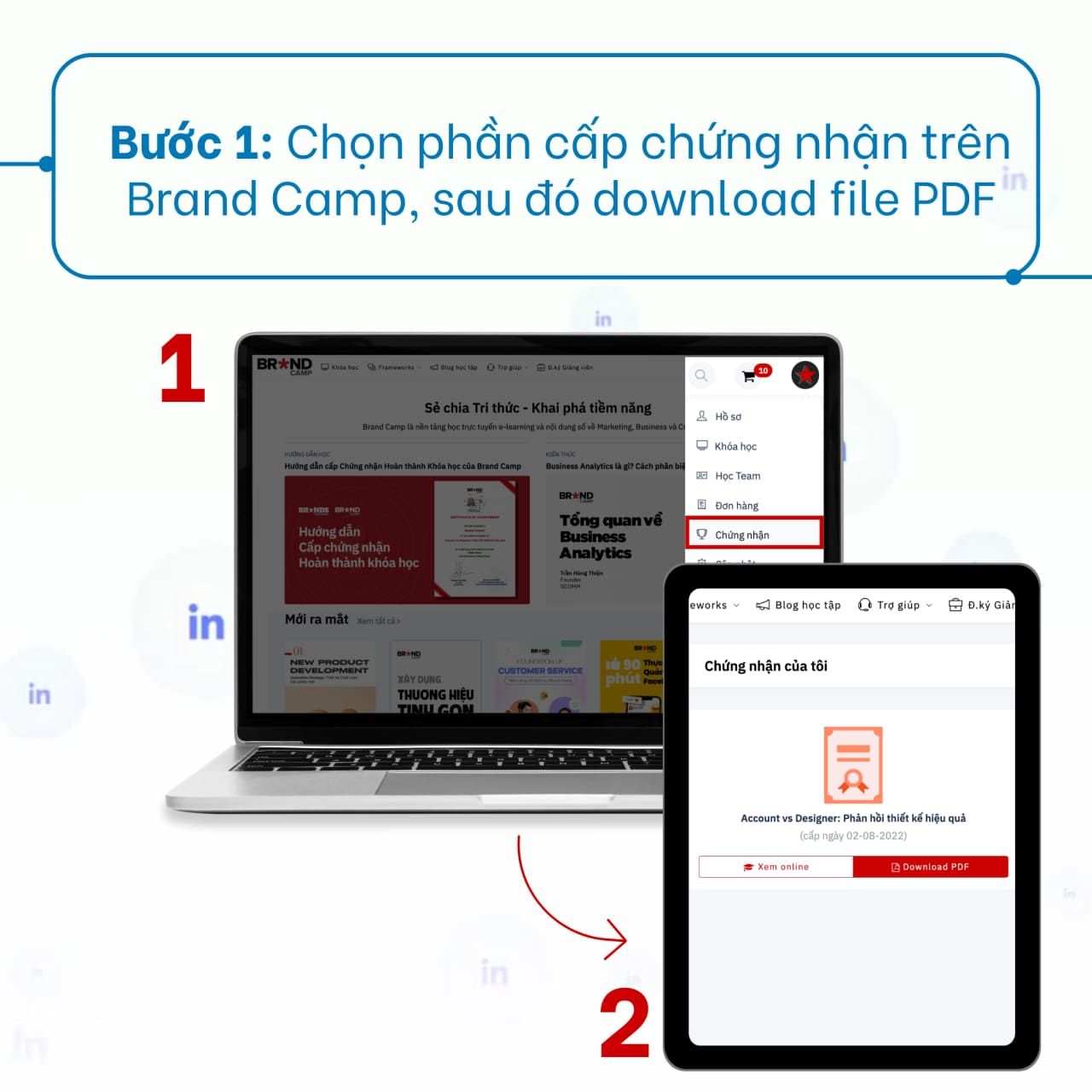 Hướng dẫn upload chứng nhận Brand Camp vào profile LinkedIn