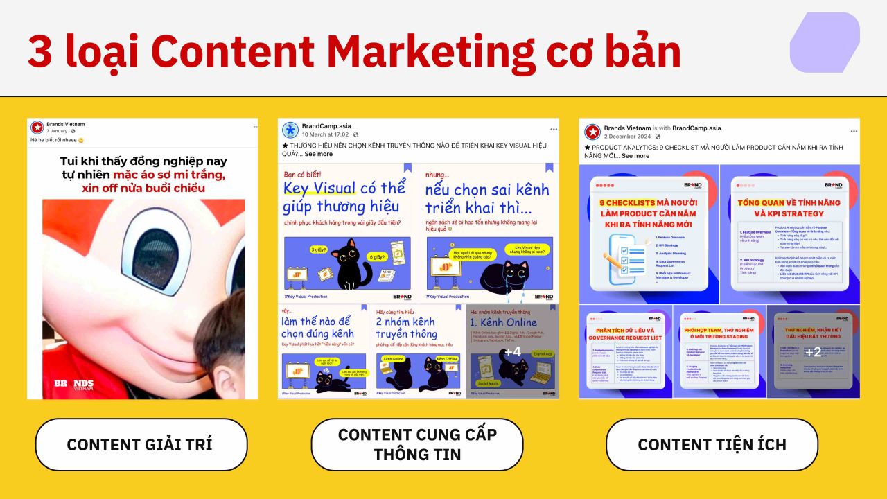 3 loại Content Marketing cơ bản