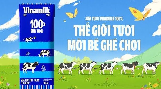 Vinamilk định vị là thương hiệu chuyên về sữa