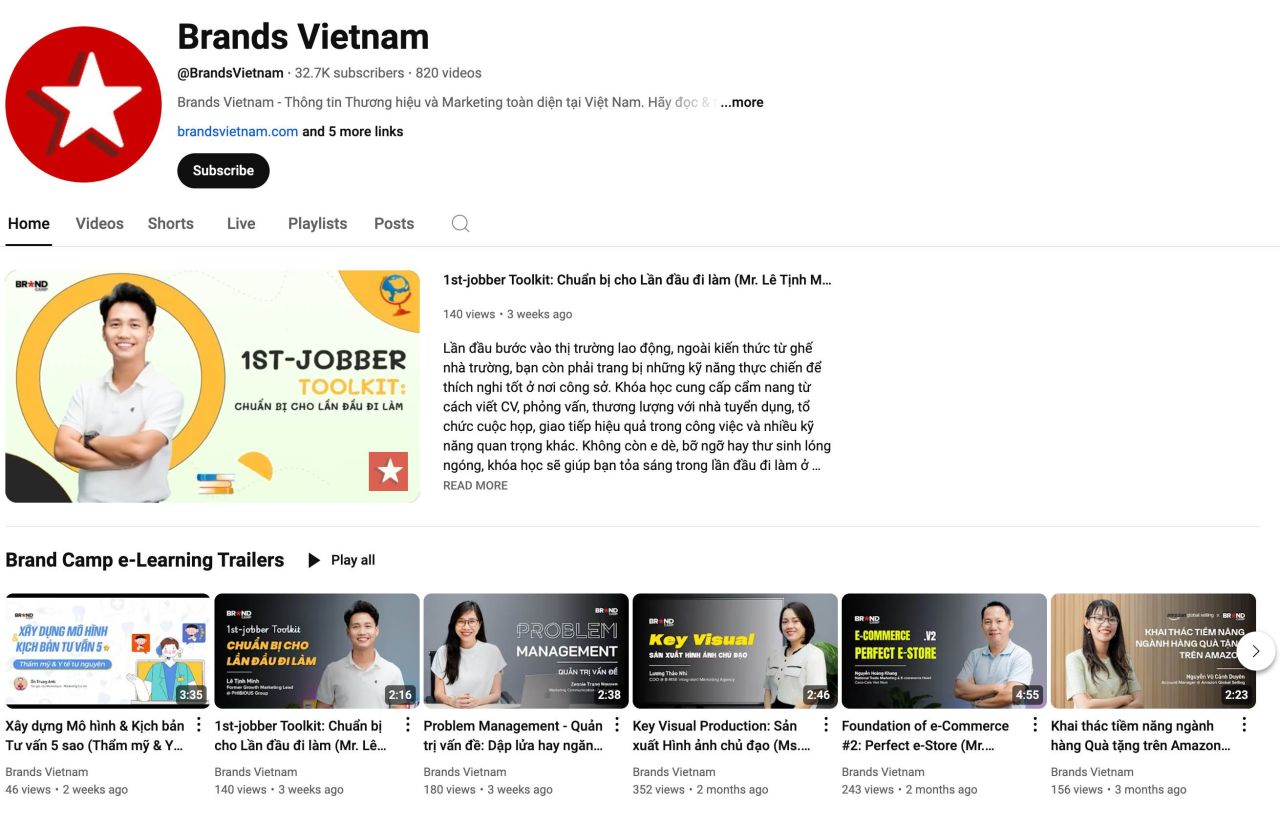 Ví dụ dạng Video Content - YouTube Brands Vietnam