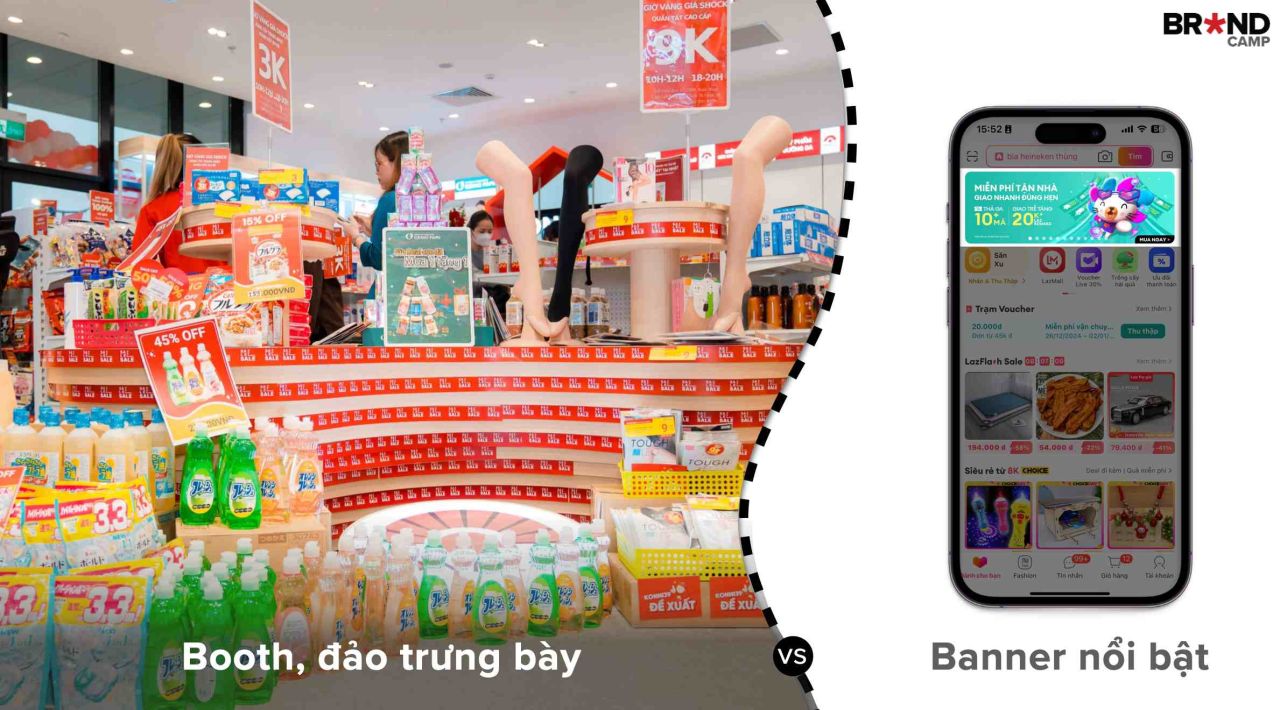 Booth, đảo trưng bày với Banner nổi bật