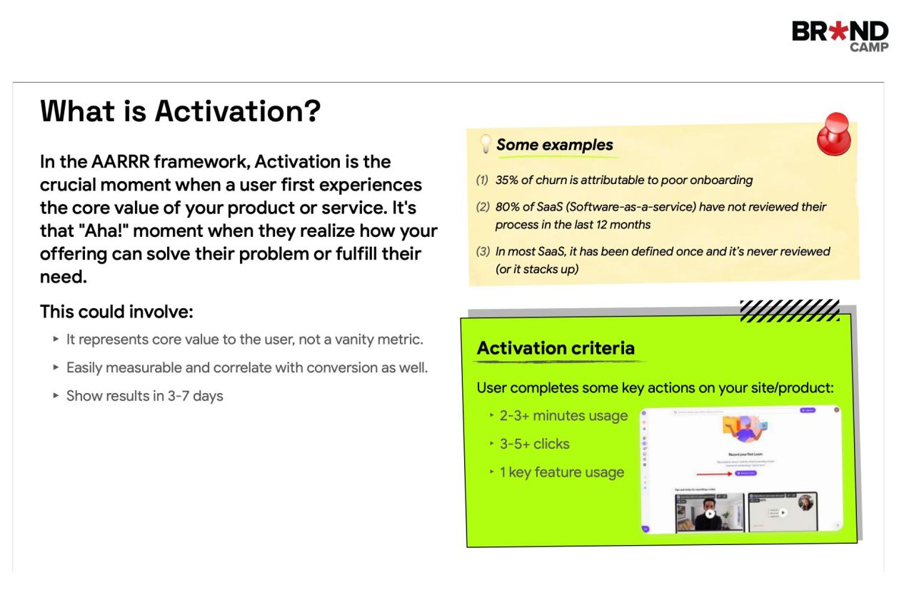AARRR Framework - Giai đoạn Kích hoạt sử dụng sản phẩm (Activation)
