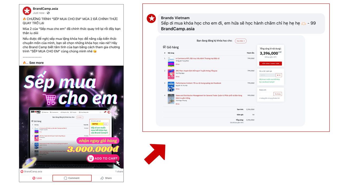 Comment tại post này cùng một con số may mắn