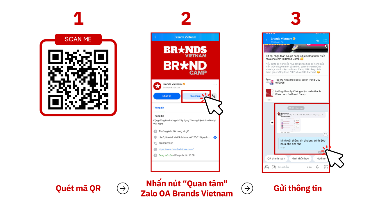 Quan tâm Zalo OA và gửi ảnh chụp màn hình giỏ hàng (có kèm mã SEPOI)