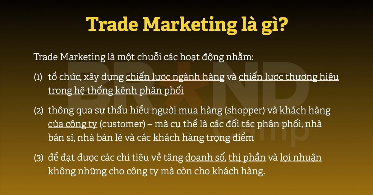 Định nghĩa Trade Marketing