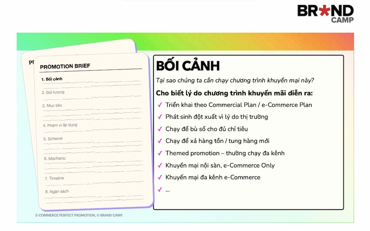 Bối cảnh cung cấp cái nhìn sâu sắc về lý do lựa chọn thời điểm, hình thức khuyến mại và loại quà tặng cụ thể.