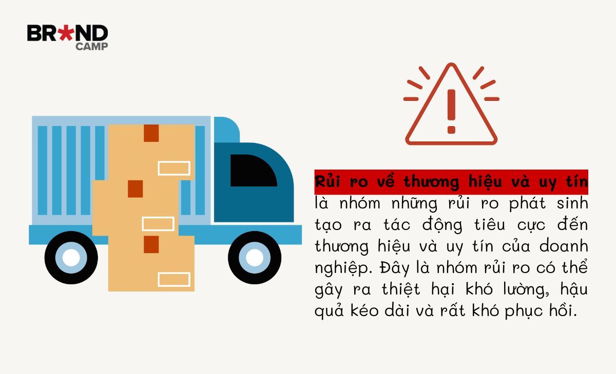 Rủi ro về thương hiệu và uy tín.