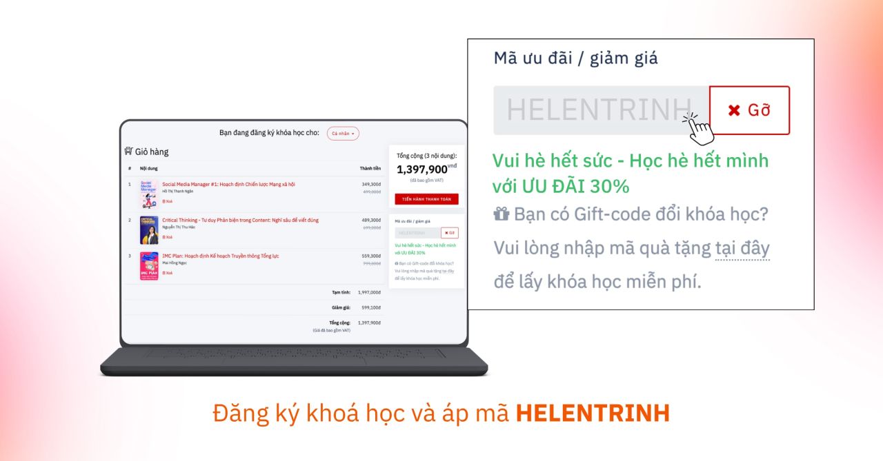Cách áp dụng mã ưu đãi HOCHE