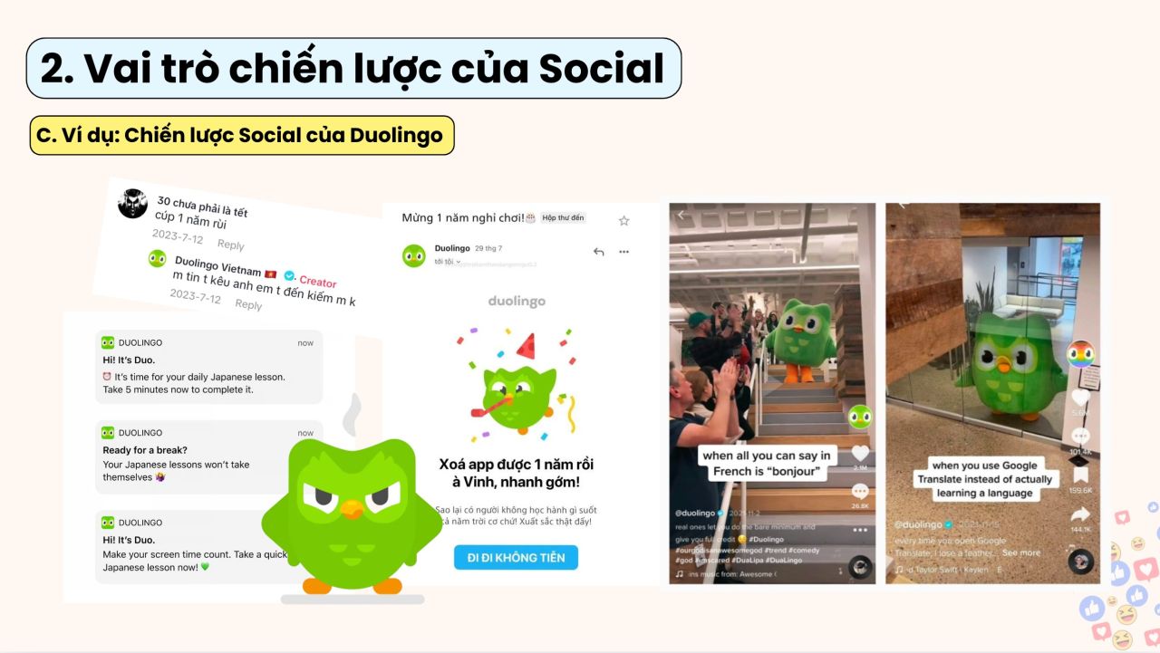 Chiến lược Social của Duolingo