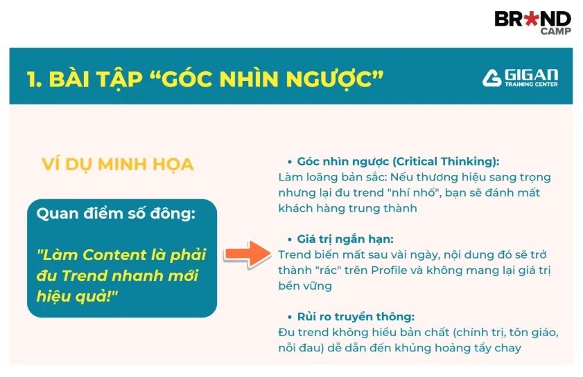 Ví dụ bài tập “Góc nhìn ngược”.